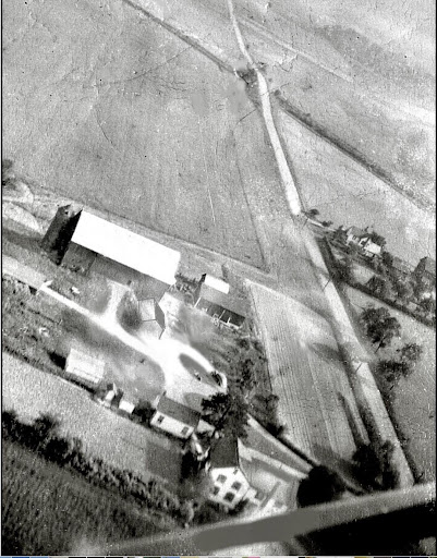 Aerial image of Metzger Farm, 1949