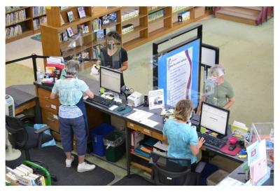 Patrons return as the Library reopens in June of 2020