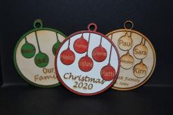 laser engrave names on thee custom ornaments
